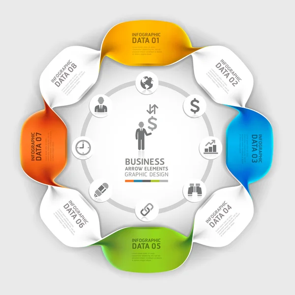 Geschäftsspirale Infografik Option — Stockvektor