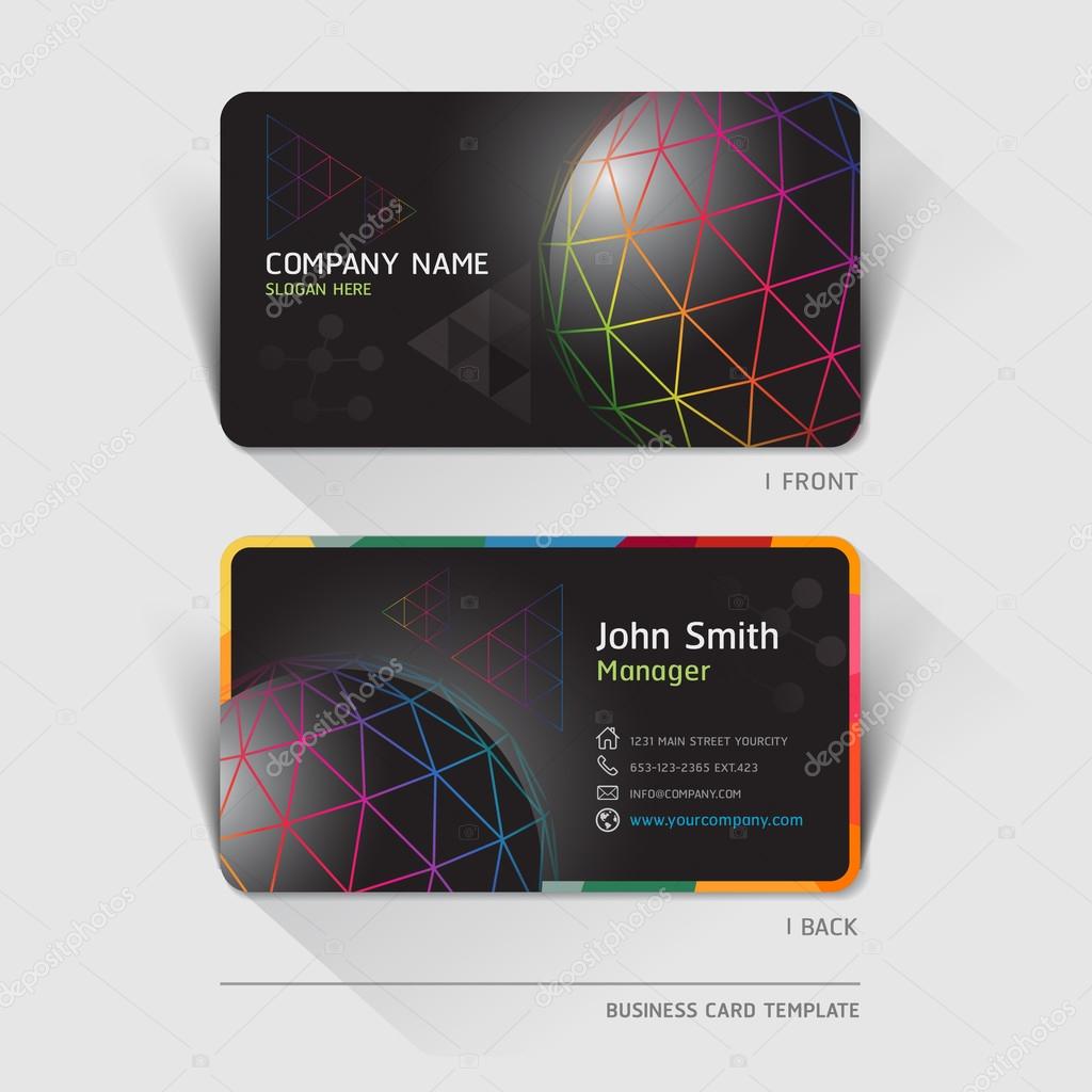 Business card technology background