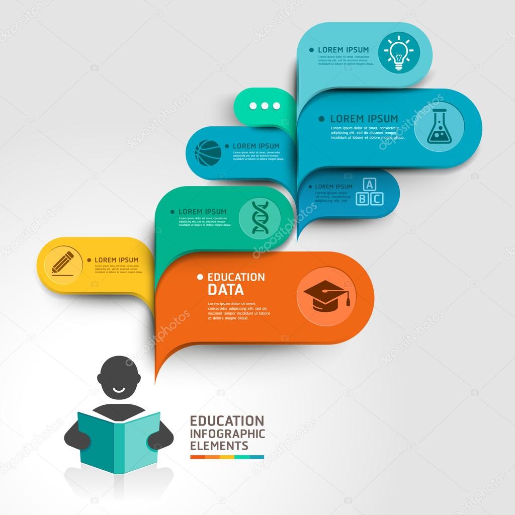 Education Infographics step option