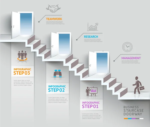 Staircase doorway conceptual. — Stock Illustration Staircase doorway conceptual. Royalty Free Stock Vectors