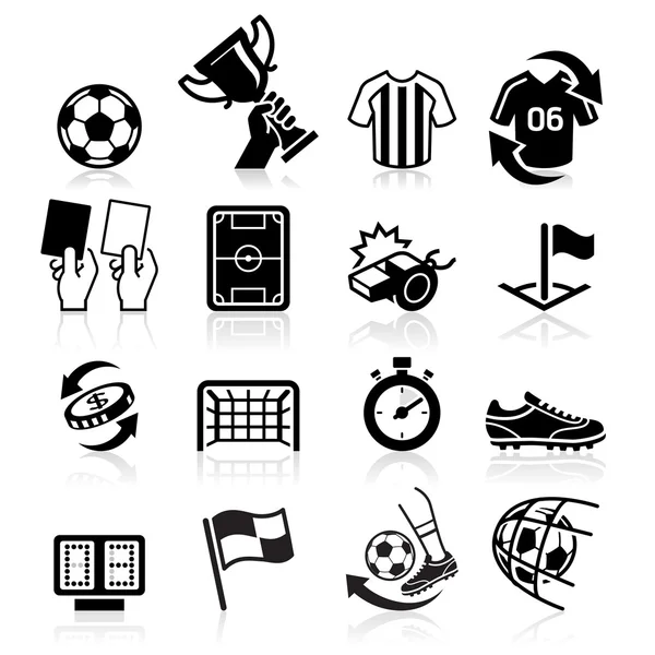 Iconos de fútbol — Vector de stock