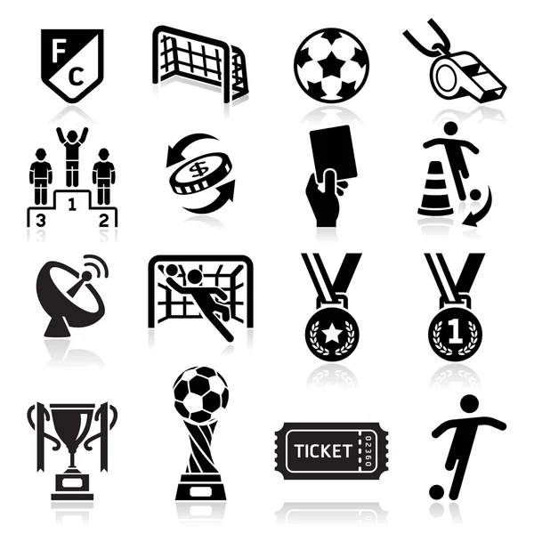 Iconos de fútbol — Vector de stock