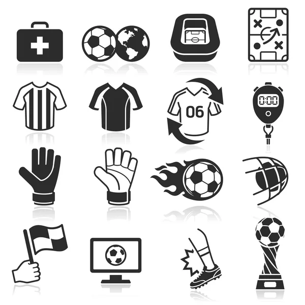 Iconos de fútbol — Vector de stock