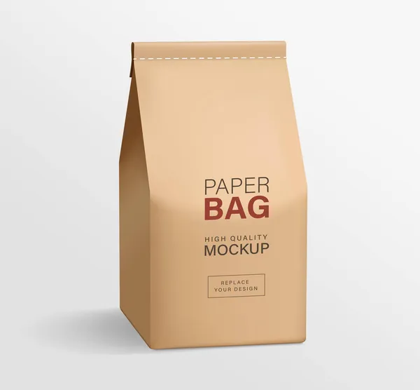 Paper Bag Packaging Mockups — Stock Vector