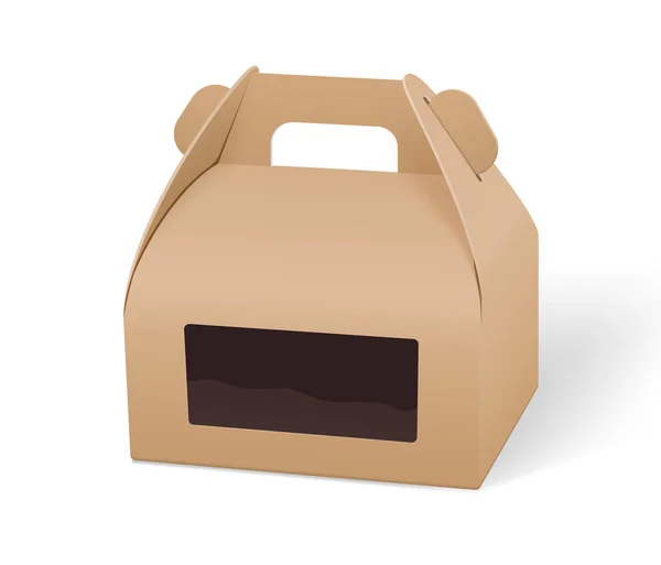 Papírová Krabice Balení Mokups — Stockový vektor
