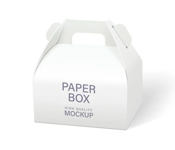 紙食品箱包装モックアップ — ストックベクタ