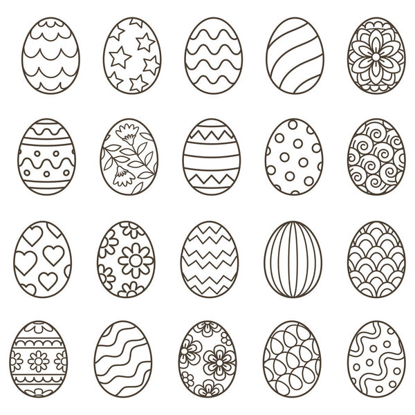 Easter egg drawing line doodle symbol