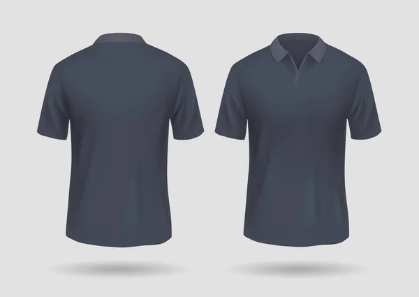Shirt Attrappen Auf Vorder Und Rückseite — Stockvektor