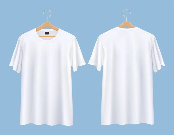 Shirt Avec Cintre Vêtements Maquette Avant Arrière Illustrations — Image vectorielle
