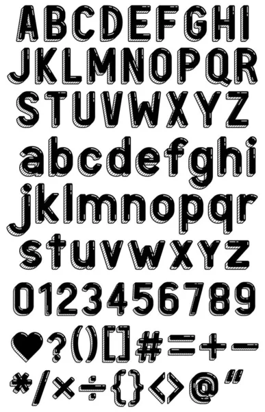 涂鸦字母表字体字母风格 — 图库矢量图片