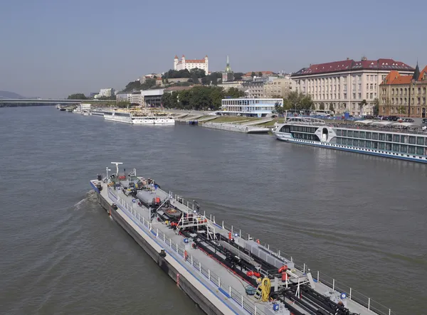 Donau floden, bratislava, Slovakien Stockbild