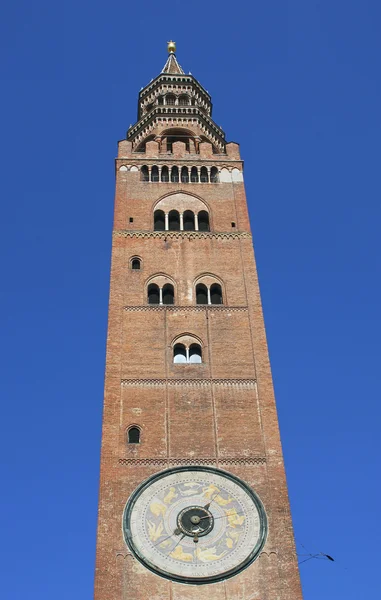 Cremona kulede torrazzo — Stockfoto