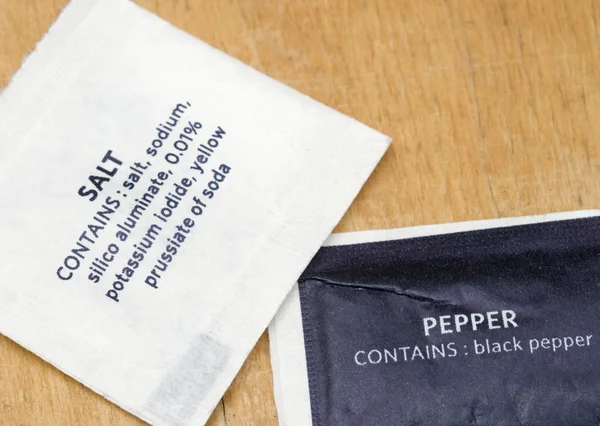 Salt and pepper bags — Stock Photo, Image