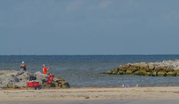 Praia Das Ilhas Daughin Golfo México Mobile County Alabama — Fotografia de Stock