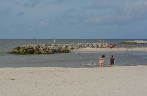 Plage Des Îles Daughin Sur Golfe Mexique Dans Comté Mobile — Photo