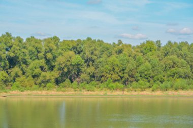 Halifax County, Virginia 'daki Staunton Nehri Eyalet Parkı' nın güzel manzarası 
