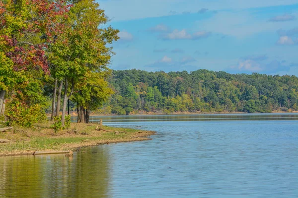 Die Bäume Fallen Bunte Blätter Ufer Des Staunton River State — Stockfoto