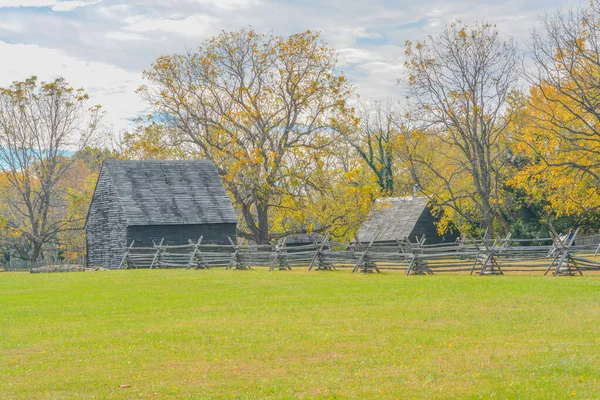 メリーランド植民地からの農場の再建 歴史的なメリーランド州最初の首都 メリーランド州の荒野のセント メアリーズ市 — ストック写真