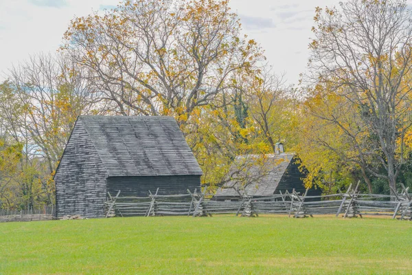 Reconstrucţie Unei Ferme Din Colonial Maryland Istoric Marylands Prima Capitală — Fotografie, imagine de stoc