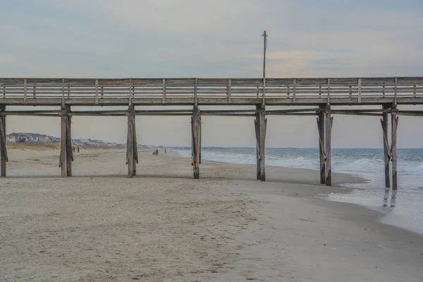 Ocean Isle Beach Pier Aan Atlantische Oceaan Van Noord Carolina — Stockfoto