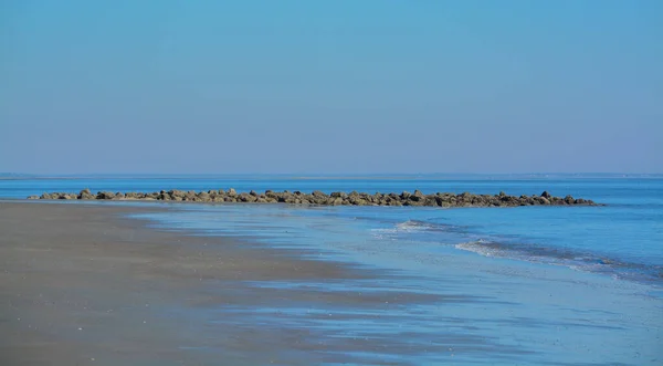 Spiaggia Sabbiosa Del Hunting Island State Park Sull Oceano Atlantico — Foto Stock