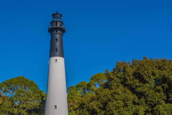 Dieser Leuchtturm Befindet Sich Auf Hunting Island Eine Barriereinsel Atlantik — Stockfoto