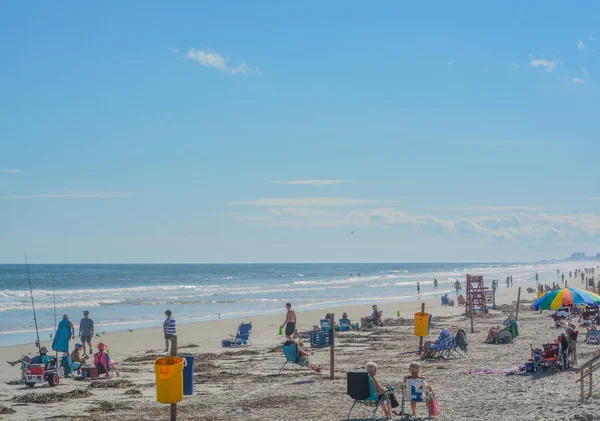 Vue Nouvelle Plage Smyrna Sur Côte Atlantique Centrale Dans Comté — Photo