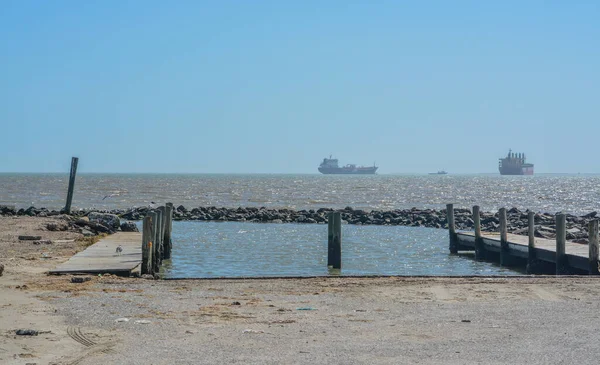 Rampa Del Barco Pilsner Port Bolivar Golfo México Península Bolívar — Foto de Stock