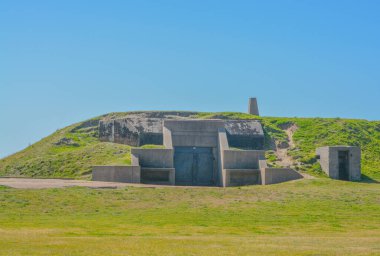 Battery Kimble Bolivar Yarımadası 'ndaki Fort Travis Seashore Parkı' nda, Galveston County, Teksas 