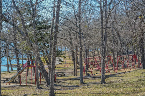 Piękny Park Stanowy Raymond Gary Nad Jeziorem Raymond Gary Fort — Zdjęcie stockowe