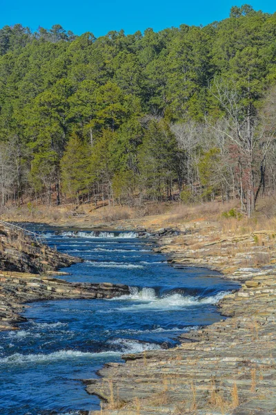 Mountain Fork River Schlängelt Sich Durch Den Beavers Bend State — Stockfoto