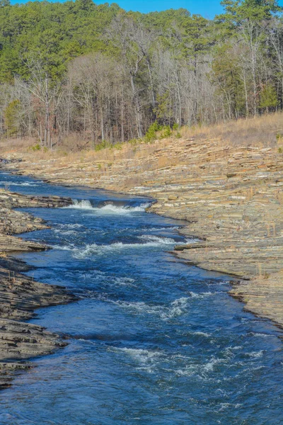 Mountain Fork River Kręci Się Przez Beavers Bend State Park — Zdjęcie stockowe