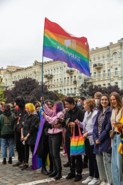 Kyiv 'deki LGBTQ Onur Yürüyüşü.