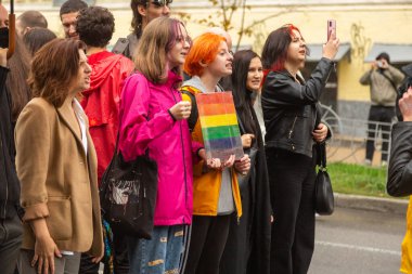 Kyiv 'deki LGBTQ Onur Yürüyüşü.