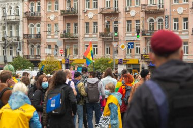 Kyiv 'deki LGBTQ Onur Yürüyüşü.