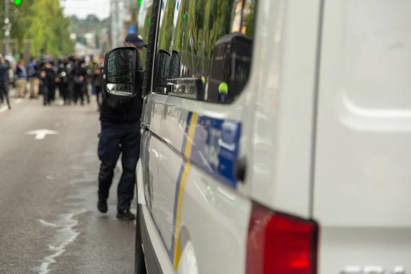 Autobús Especial Policía Unidades Transporte Kiev Ucrania — Foto de Stock