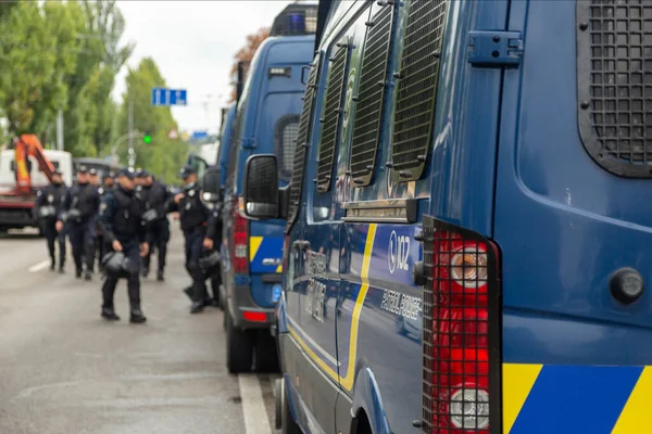 Police Special Bus Transport Units Kyiv Ukraine — Zdjęcie stockowe