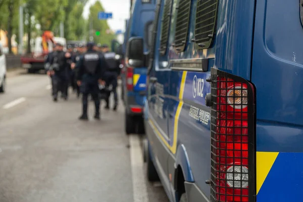 Autobús Especial Policía Unidades Transporte Kiev Ucrania — Foto de Stock