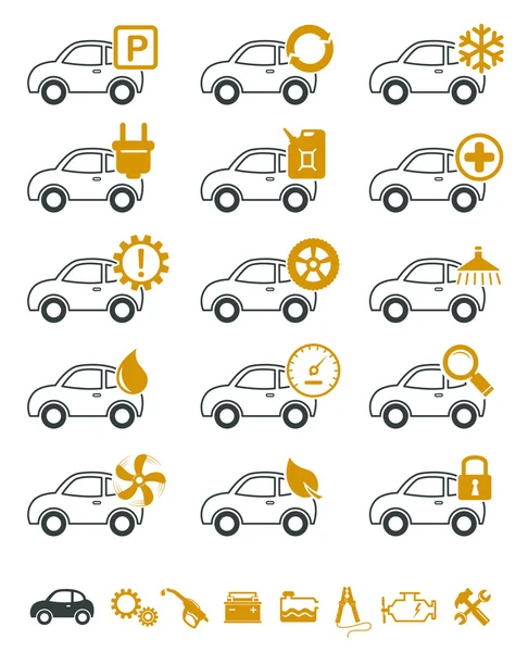 Car repair and service icons — Stock Vector