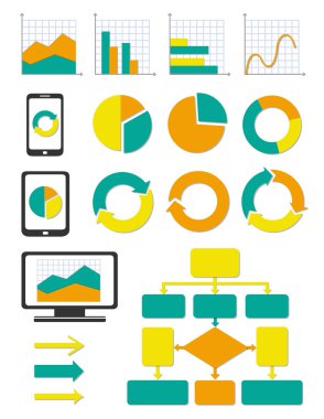 iş grafik ve bilgi grafik simgeler kümesi