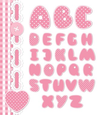 Retro scrapbook pembe yazı tipi rengi