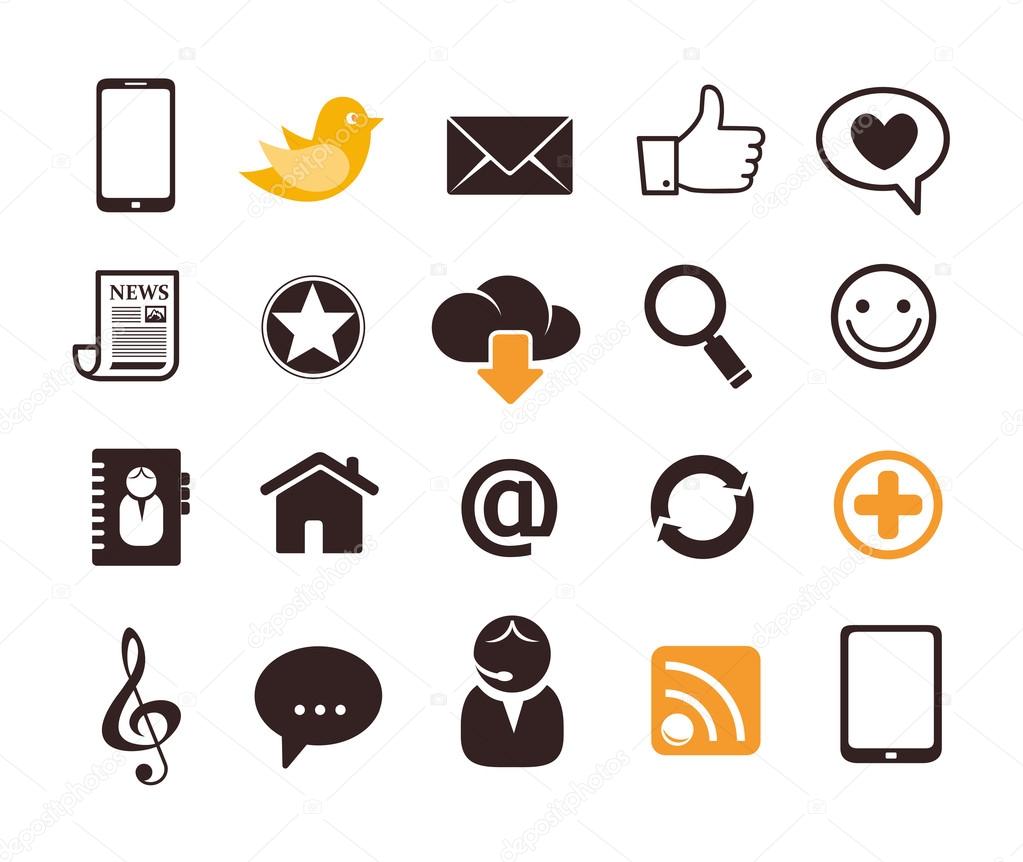 Internet communication icons