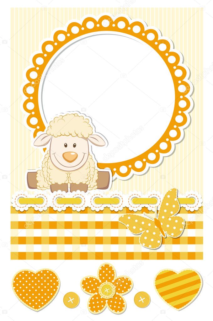 Baby sheep sunny scrapbook set
