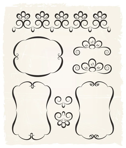 Éléments de design calligraphique vintage — Image vectorielle
