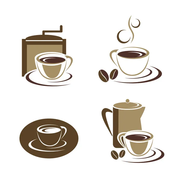 Koffie beker set — Stockvector