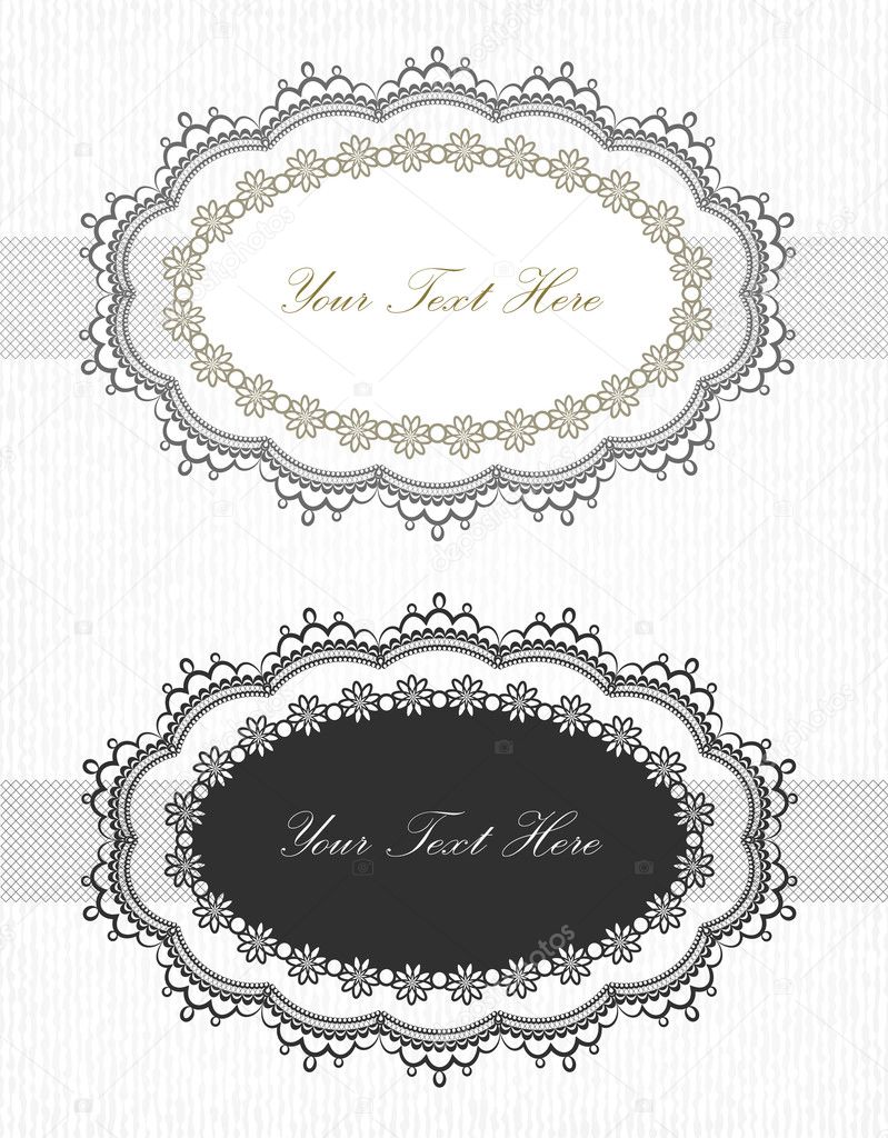 Vintage lace borders set