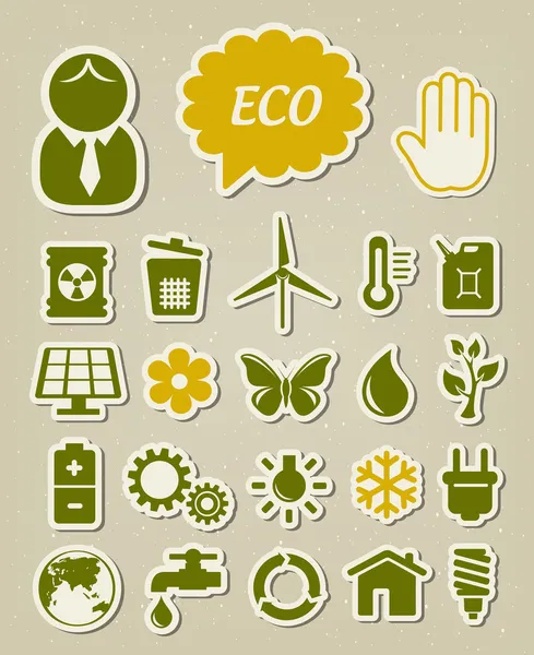 Conjunto de ícones ecologia — Vetor de Stock