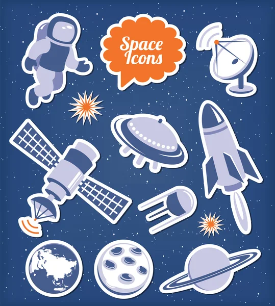 Space icons set — Stock Vector