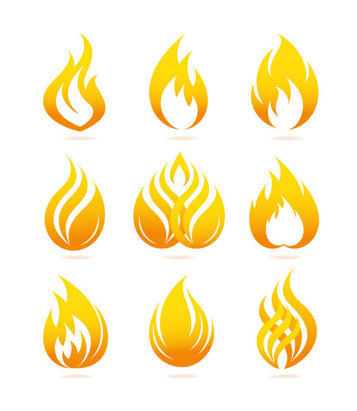 Fire icons set