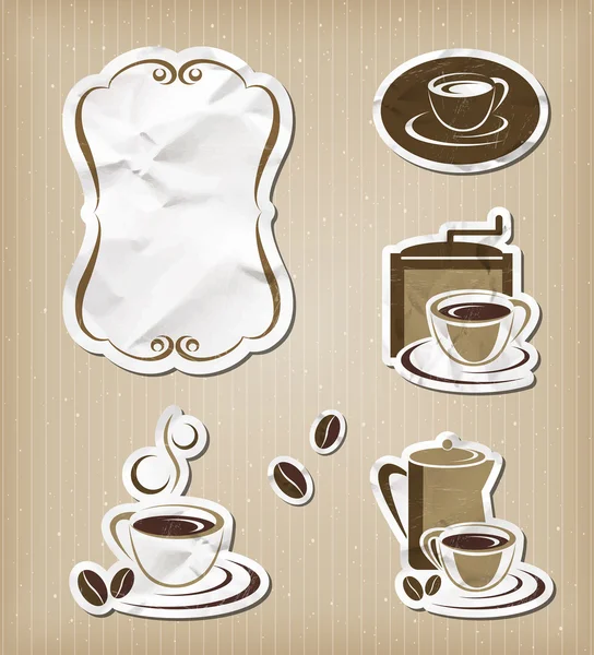 Menu café vintage ensemble — Image vectorielle